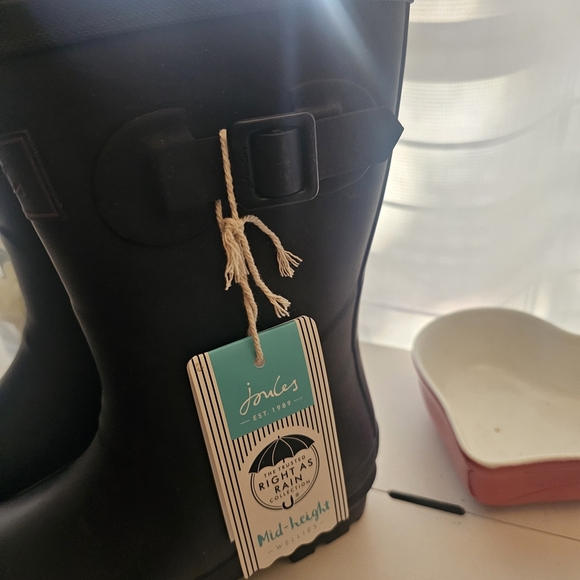 Joules Black Women's Toe Warming Rain Boots - Picture 5 of 14